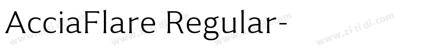 AcciaFlare Regular字体转换